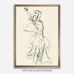 Figure in Motion Ink Study (20x16 in)